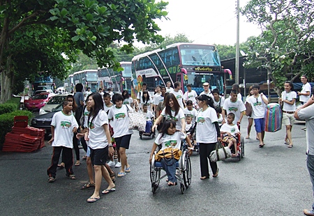 The youngsters and their care givers arrive, filled with excitement.